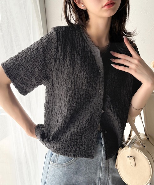 ブラウス シャツ 2way ノーカラーブラウス レディース classicalelf ブラウス シャツ ラフに着てもサマになる！前後
