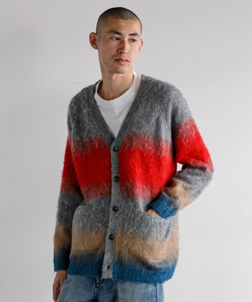 「AMERICAN RAG CIE」 ニットカーディガン M ブラウン メンズ_画像2