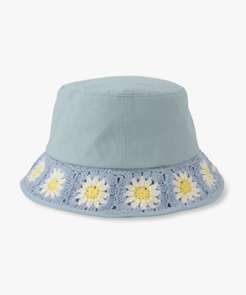 ANNA SUI 帽子 ハット お花ニットモチーフバケットハット
