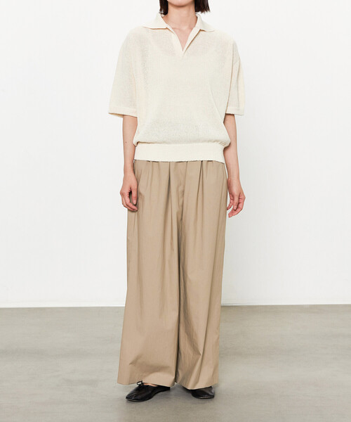 ポロシャツ ポロ alvana |「別注」半袖スキッパーニットポロシャツ WOMEN レディース alvana ポロシャツ ポロ |「別注」半袖スキッパーニット