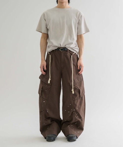 epnok カーゴパンツ 「EPNK」Painted cotton cargo pants