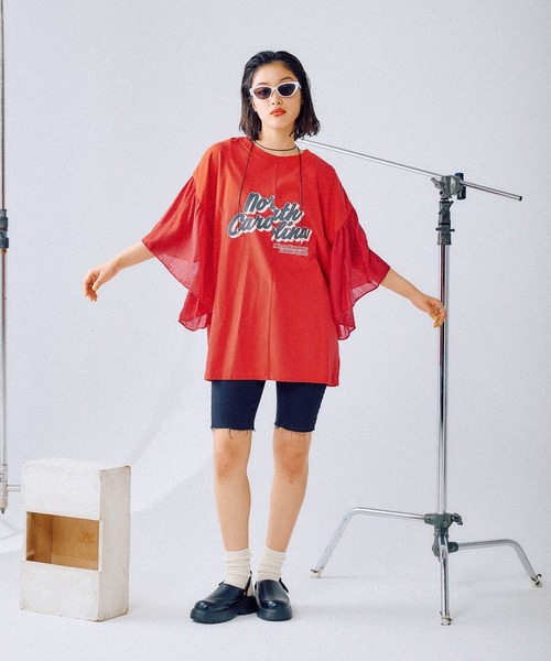 LEPSIM tシャツ サイド布帛ロゴT 452517 レディース : ZOZOTOWN