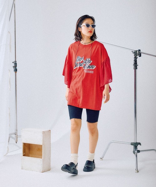 LEPSIM tシャツ サイド布帛ロゴT 452517 レディース : ZOZOTOWN
