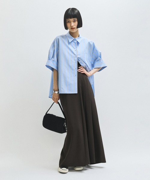 ADAM ET ROPE アダムエロぺ　コットンTシャツシャツ&amp;ロングスカート ロングスリーブコットンTシャツ｜アダムエロペの通販｜&mall（アンド