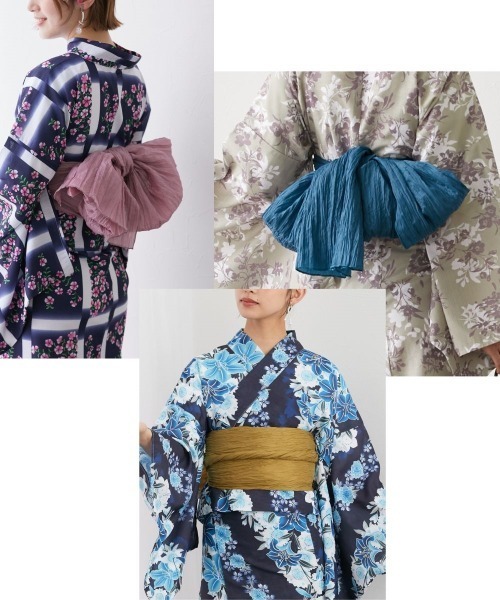 人気！キラヒラ大人兵児帯 兵児帯＞涼しい、洗える、楽チン！しじら織りー大人の兵児帯