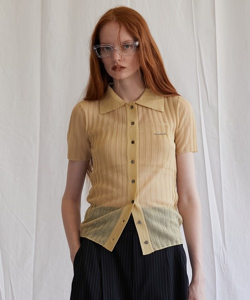 ポロシャツ ポロ リブニットポロシャツ / Ribbed Knit Polo Shirt レディース