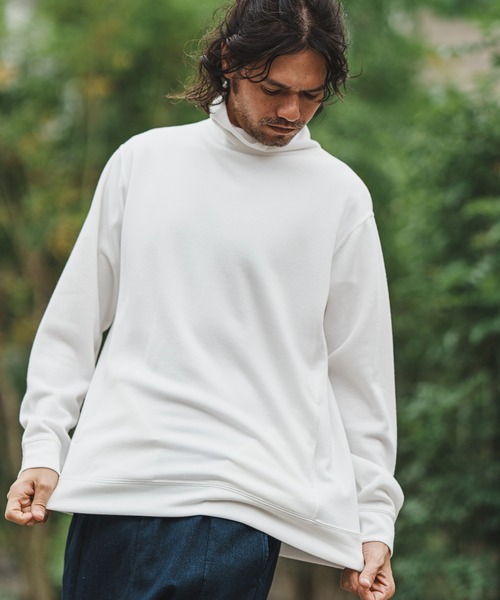 「CAMBIO」 長袖Tシャツ M オフホワイト メンズ