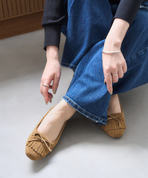 LE TALON シューズ 「追加」レザーキルトタッセルフラット