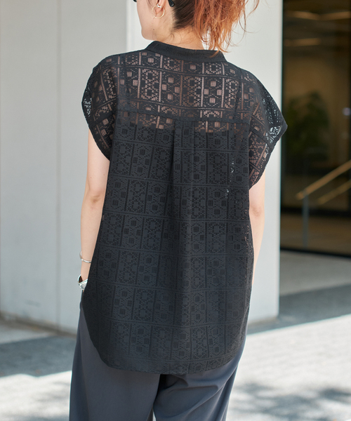 新品タグ付 Spick and Span ケミカルレースフレンチブラウス スピック