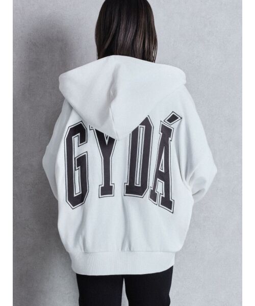 パーカー GYDA LOOSEスウェットZIP UPパーカー レディース