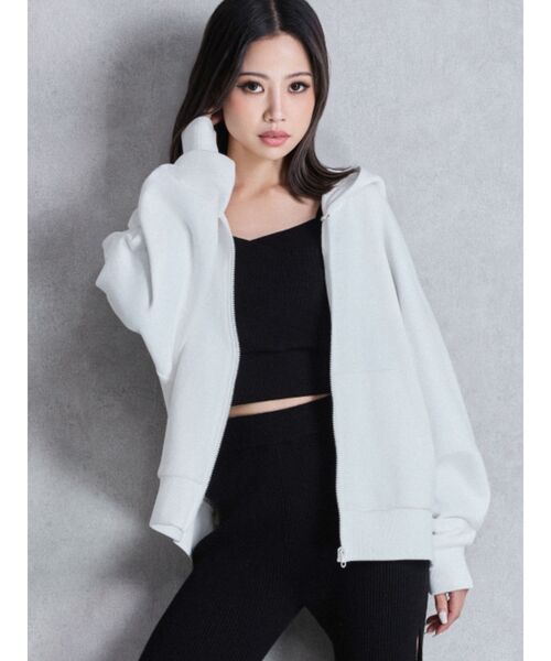 だおだお。 GYDA パーカー LOOSEスウェットZIP UPパーカー レディース : ZOZOTOWN