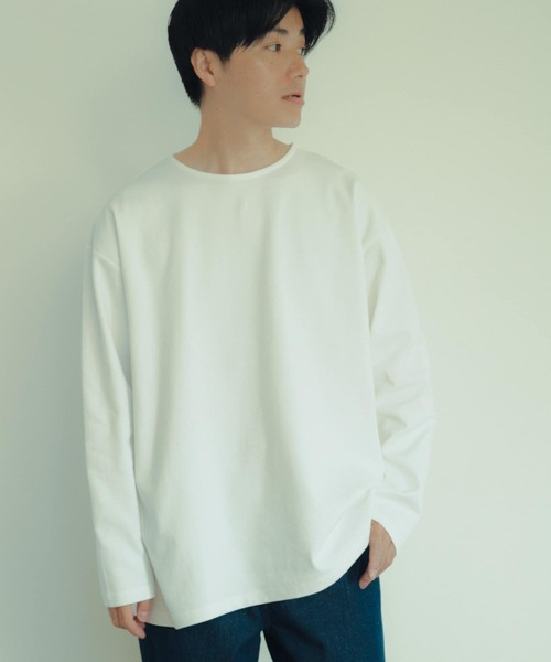 「ITEMS URBANRESEARCH」 長(zhǎng)袖Tシャツ MEDIUM ホワイト メンズ