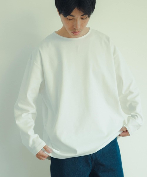 「ITEMS URBANRESEARCH」 長(zhǎng)袖Tシャツ MEDIUM ホワイト メンズ