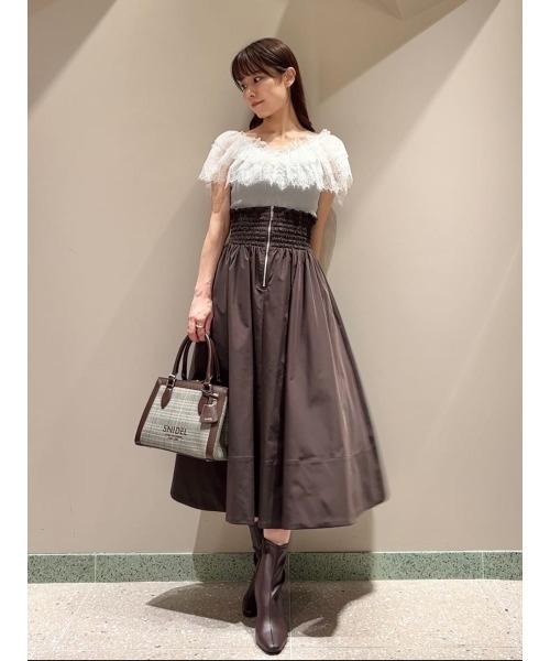 d.i.a スカート SNIDEL スカート フロントジップフレアスカート : ZOZOTOWN