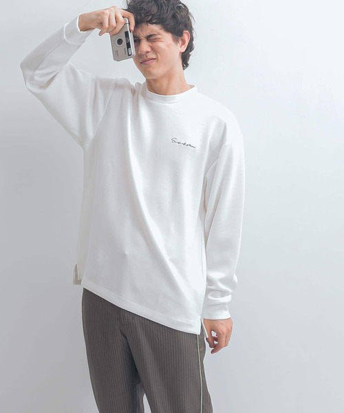 「SENSE OF PLACE by URBAN RESEARCH」 長袖Tシャツ LARGE ライトベージュ メンズ