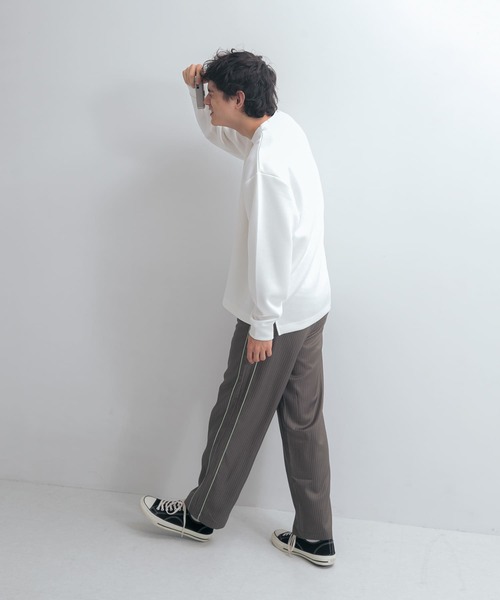 「SENSE OF PLACE by URBAN RESEARCH」 長袖Tシャツ LARGE ライトベージュ メンズ