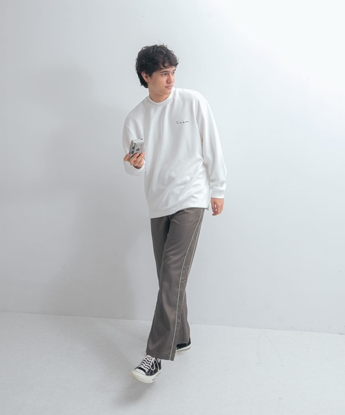 「SENSE OF PLACE by URBAN RESEARCH」 長袖Tシャツ LARGE ライトベージュ メンズ