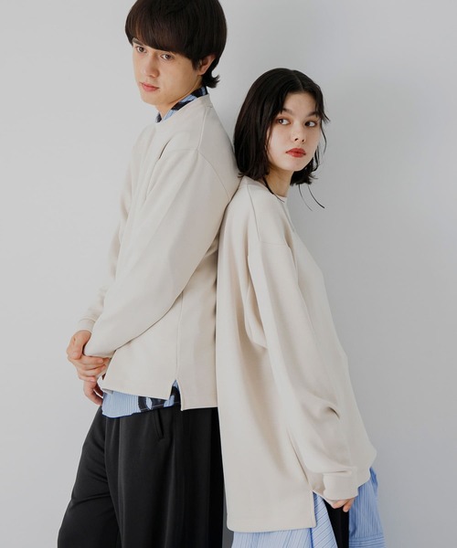 「SENSE OF PLACE by URBAN RESEARCH」 長袖Tシャツ LARGE ライトベージュ メンズ