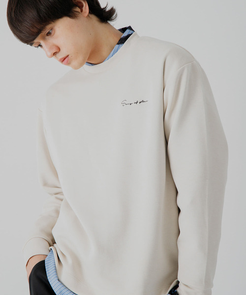 「SENSE OF PLACE by URBAN RESEARCH」 長袖Tシャツ LARGE ライトベージュ メンズ