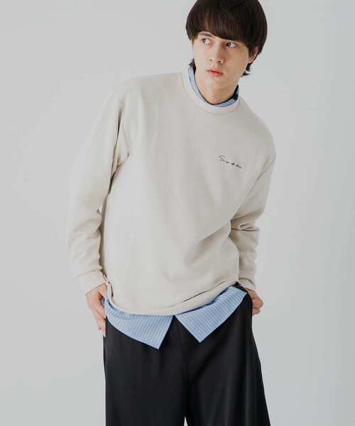 「SENSE OF PLACE by URBAN RESEARCH」 長袖Tシャツ LARGE ライトベージュ メンズ