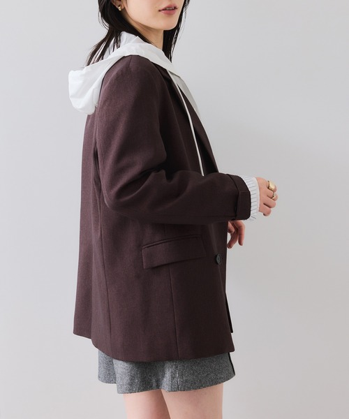 VIS（ビス） ブラウス シャツ フード付きクロップドシアーシャツ