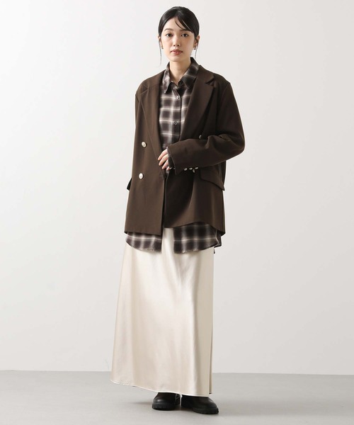 cloche（クロッシェ） ブラウス シャツ グレンチェックオーバーシャツ