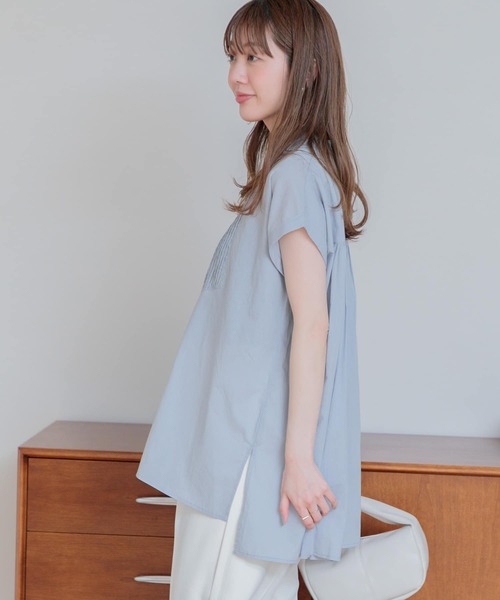 「URBAN RESEARCH Sonny Label」 半袖ブラウス FREE ブルー レディース_画像6