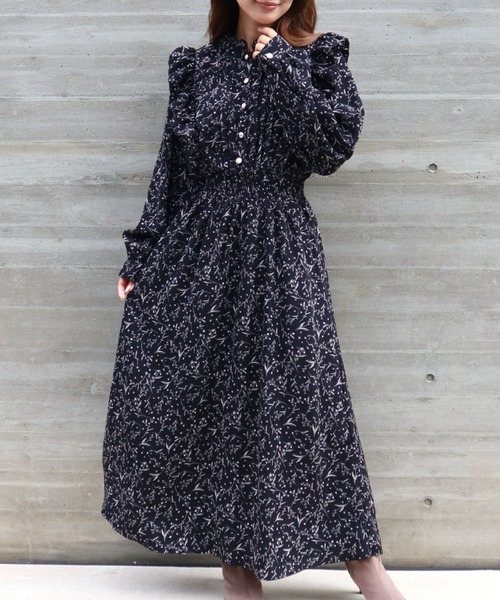 CECIL McBEE（セシルマクビー） ワンピース 花柄ピンタックフリル