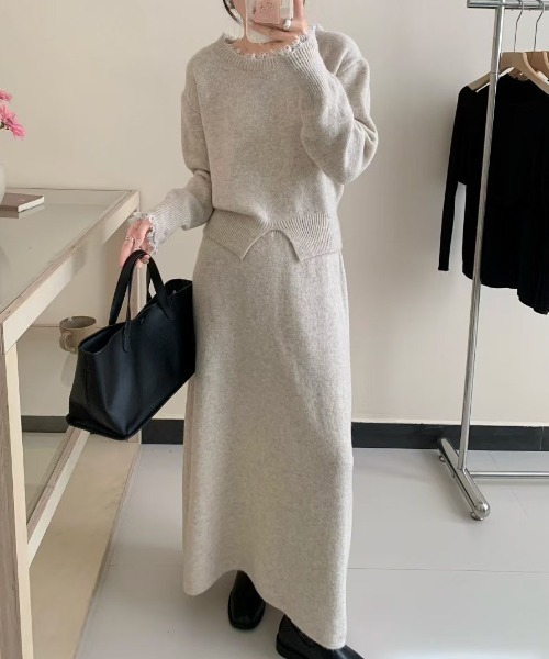 Aelina セットアップ ニットセットアップ レディース : ZOZOTOWN Yahoo