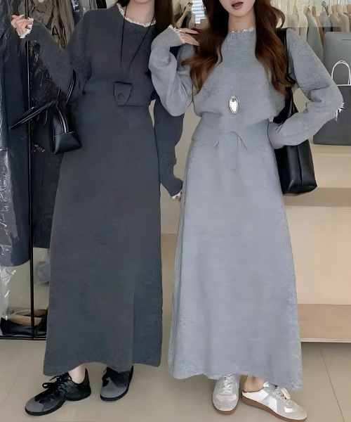 Aelina セットアップ ニットセットアップ レディース : ZOZOTOWN Yahoo
