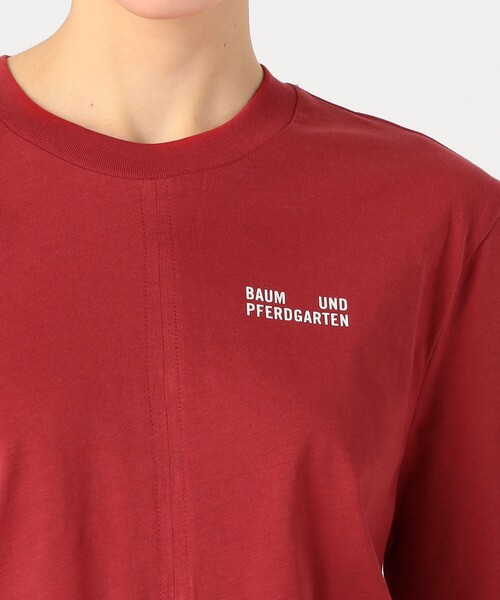 「BAUM UND PFERDGARTEN」 半袖Tシャツ S レッド レディース_画像6