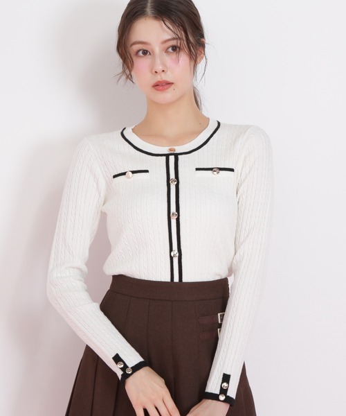 ジルサンダー  JSWG754042 バイカラーニット レディース 36 JILL by JILL STUART（ジルバイジルスチュアート） ニット セーター