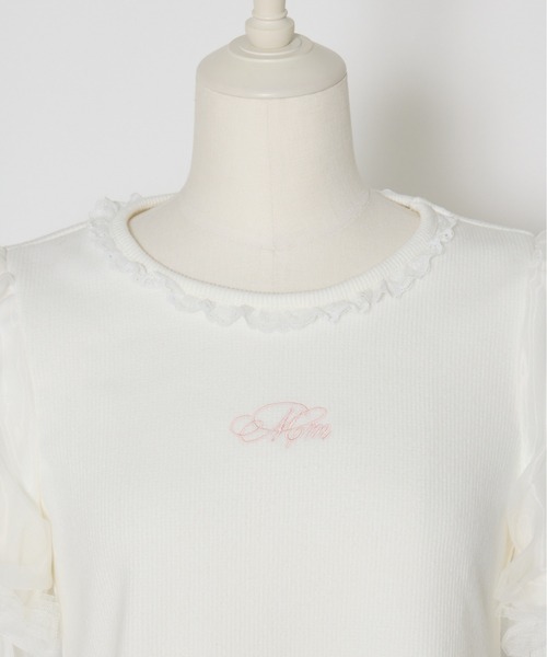 mellfy memory（メルフィーメモリー） tシャツ Feather Lace layered