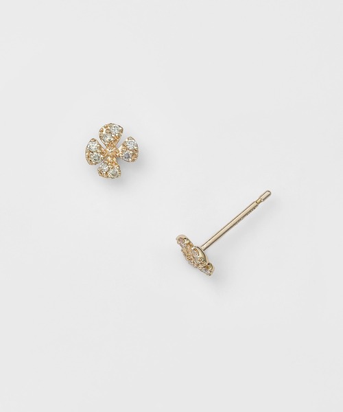 ピアス K10ダイヤモンドピアス（0.03ct）「インスタLIVE紹介アイテム」 レディースの画像