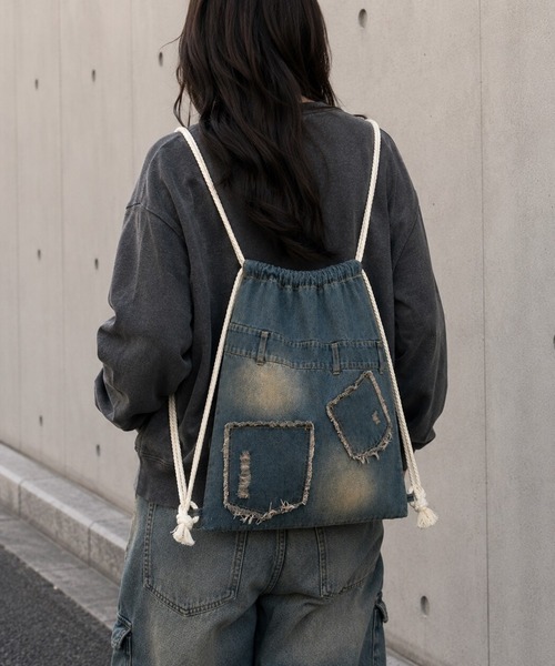 BENDER TOKYO デイバック リュック リメイク風デザイン デニム