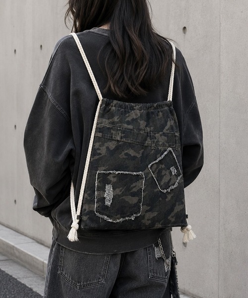 BENDER TOKYO デイバック リュック リメイク風デザイン デニム