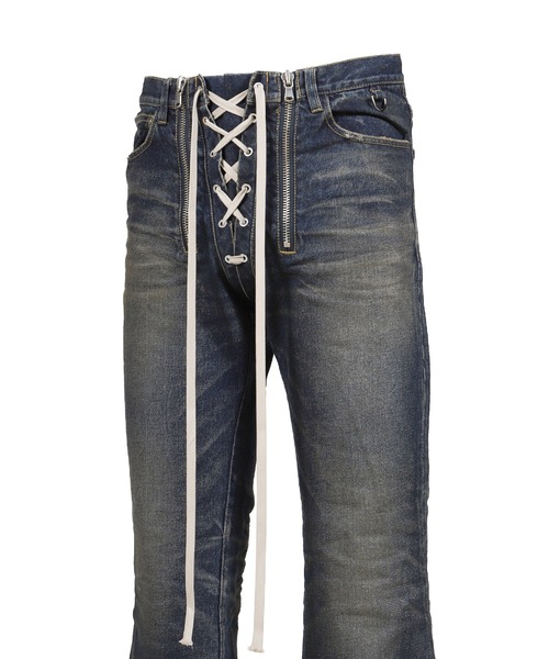 JUN NAKAYAMA ダメージデニム　28 inch JUN/NAKAYAMA（ジュンナカヤマ） ジーンズ SLIDE DENIM PANTS メンズ