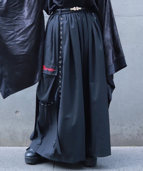 REZEN（リゼン） ワイドパンツ パンツ 牡丹刺繍袴パンツ メンズ