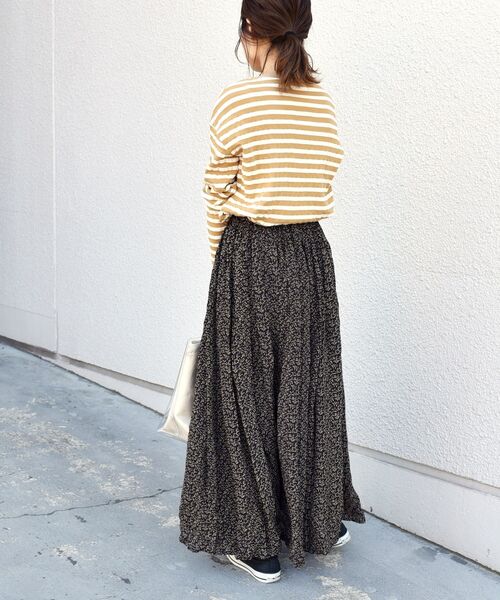 「liflattie ships」 長袖カットソー SMALL ブルー レディース_画像2