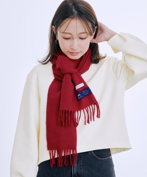 タグ付き新品☆コヒナ　ウールマフラー　ライトブルー COHINA（コヒナ） マフラー ストール ウールマフラー 「低身長・小柄