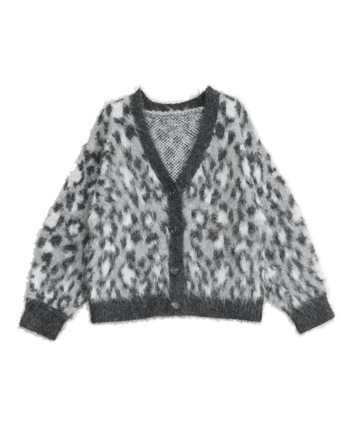 ANAP（アナップ） カーディガン レオパード柄 シャギーニット