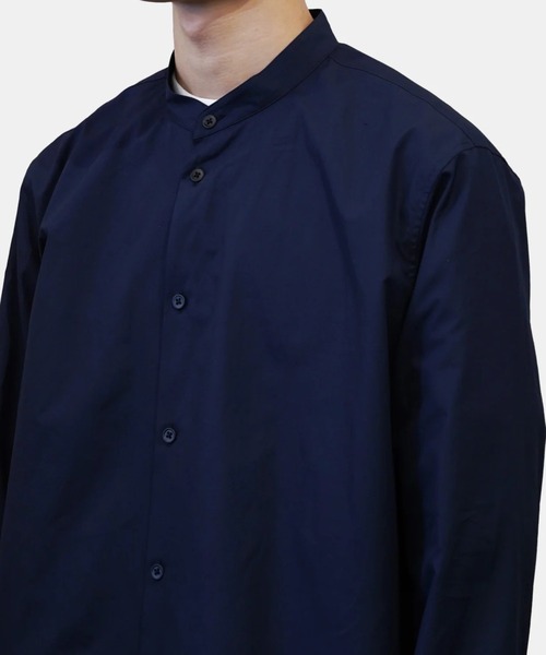 「ATON」 長袖シャツ 4 サックスブルー メンズ_画像5