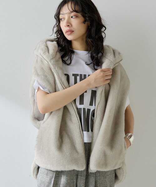 ウィムガゼット ツインシングルベスト Whim Gazette（ウィム ガゼット） ベスト FREE モカ レディース