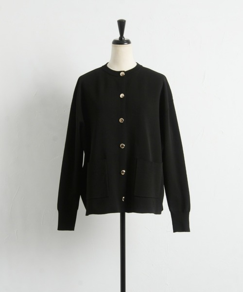 「&. NOSTALGIA」 ニットカーディガン FREE ブラック レディース_画像2