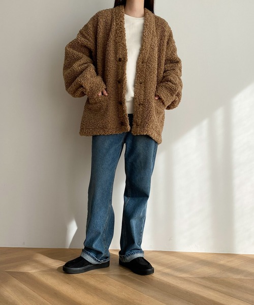 「CANAL JEAN」 ジャケット ONE SIZE ベージュ レディース_画像4