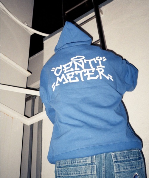「centimeter」 プルオーバーパーカー LARGE ロイヤルブルー メンズ_画像4