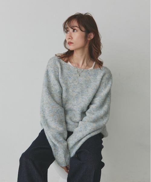 「ad thie」 長袖ニット FREE ピンク レディース_画像7