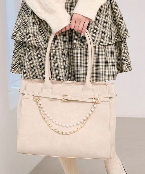 MAJESTIC LEGON（マジェスティックレゴン） トートバッグ パール
