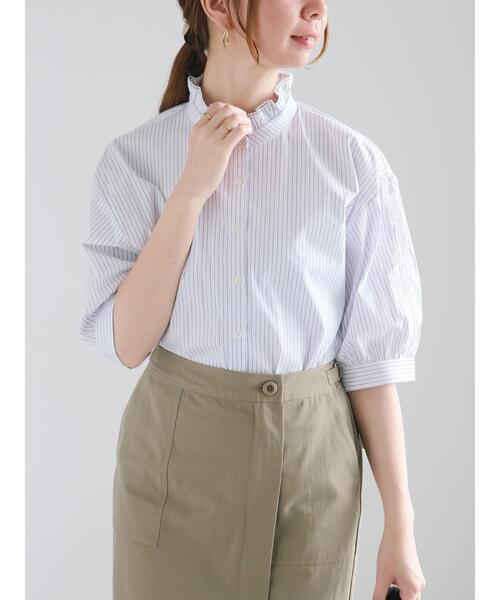 「Te chichi」 半袖ブラウス F サックスブルー レディース_画像4