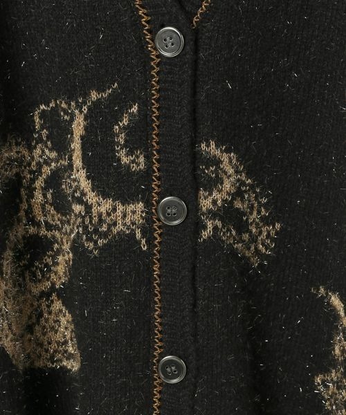 「JEANASIS」 ニットカーディガン FREE グレー系その他 レディース_画像8